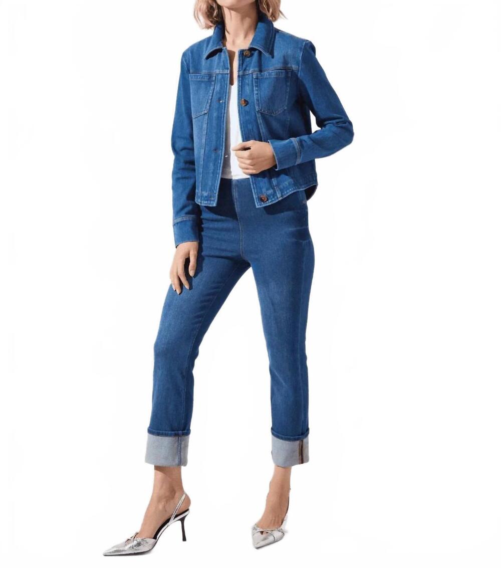 NEW LYSSE women's boyfriend jean in midwash